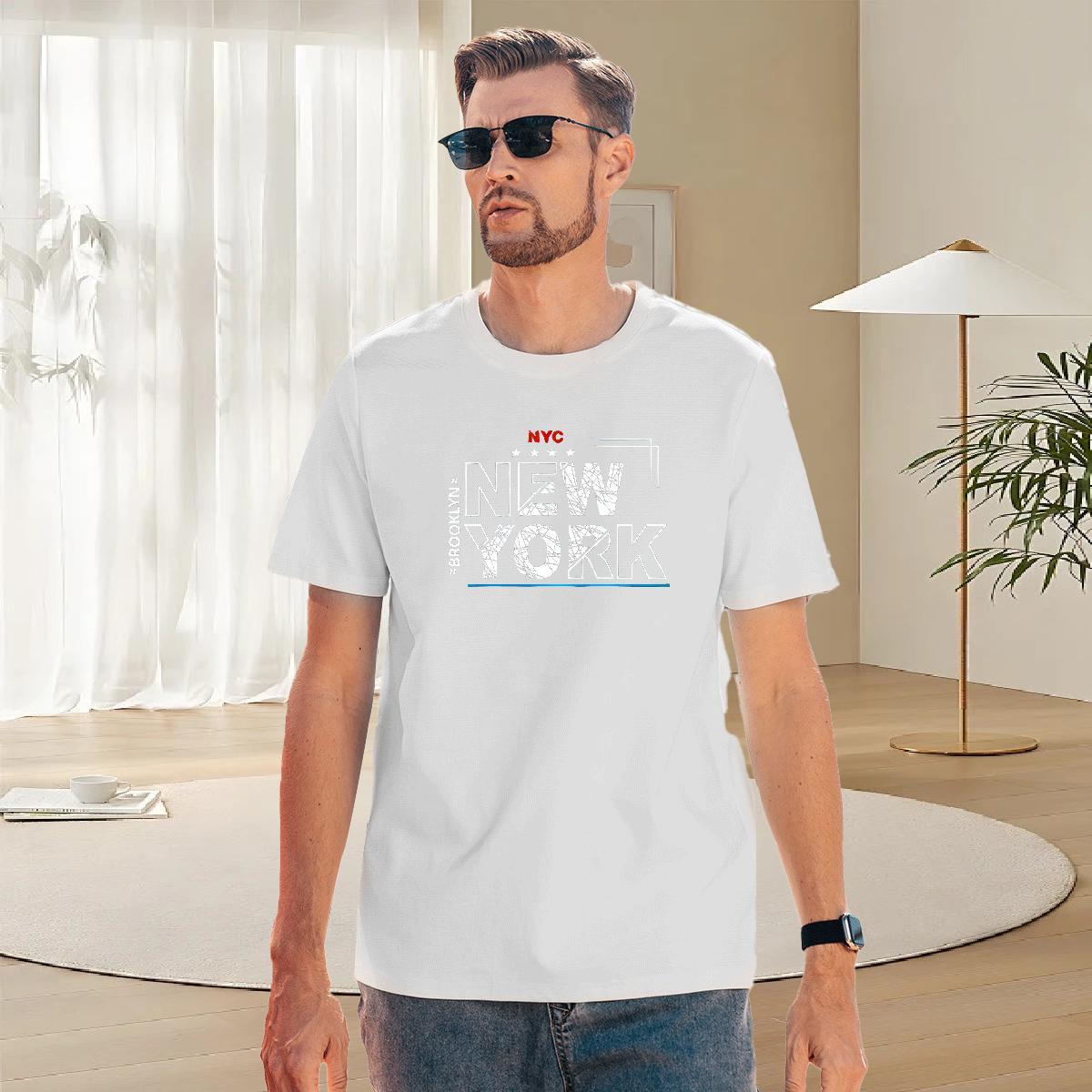 Loose Tshirt for Man Woman Street Casual 100% Cotton 230g Custom Print Plus Size Round Neck Short Sleeve New York T Shirts Men 2024 Top Tees