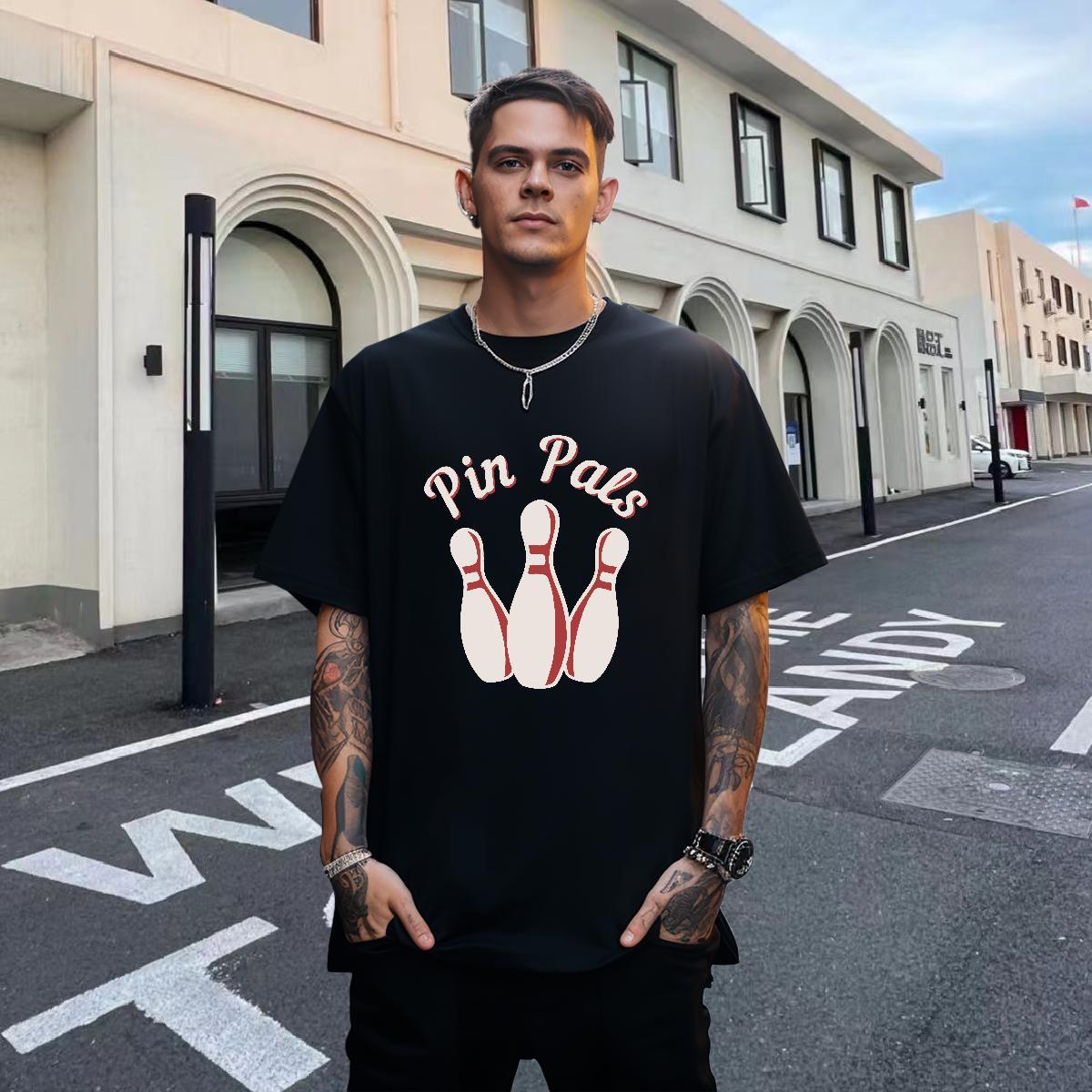 TOP Quality Mens Tshirts Beach 100% Cotton 230g Custom Cartoon Breathable Crew Neck pin pals T Shirt For Man New Clothes