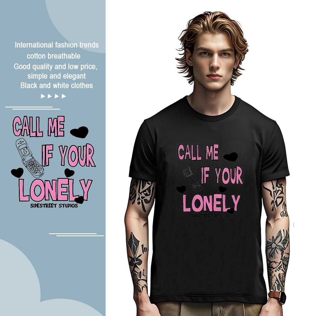 Popular love Men T Shirts Street Tshirts 230g 100% Cotton Casual New Breathable Custom Printing Wear