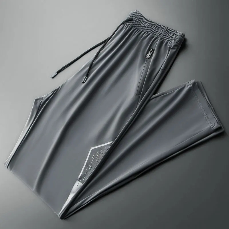 Casual Pants Mens Jogger Sweatpants Large Size Lightweight Sports Casual Trousers Summer Zipper Pocket Quick Dry Hiking Pants 240822