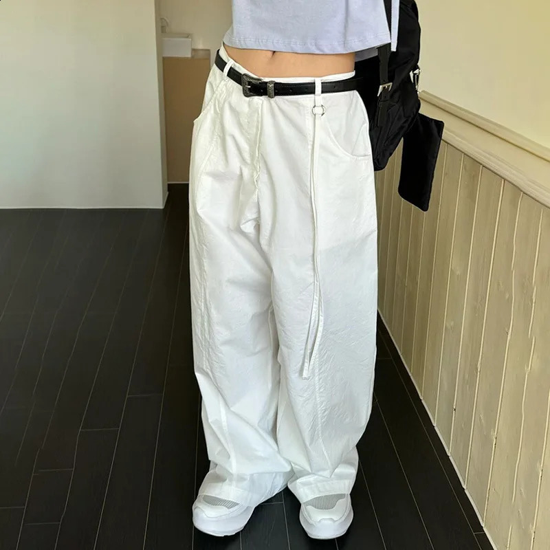 Low Waist Wide Leg Trousers Oversized Sweatpant Women Casual Korean Fashion Baggy Pants Y2k Streetwear Cargo Pant 240821