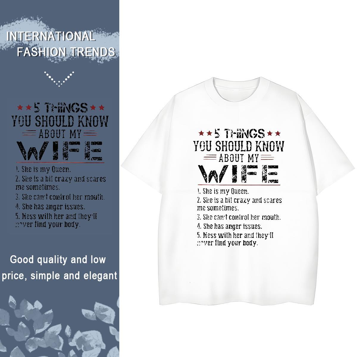 Loose Womens Tshirts 230g 100% Cotton letter Casual Sport T-Shirts for Women Round Neck Short Sleeve DIY Anime Tees Shirts