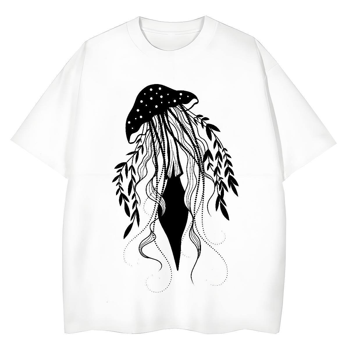 2024 Woman T Shirts Breathable Crew Neck 100% Cotton 230g Tshirt for Man Woman DIY Printed mushroom Sport Designer Nice Wear