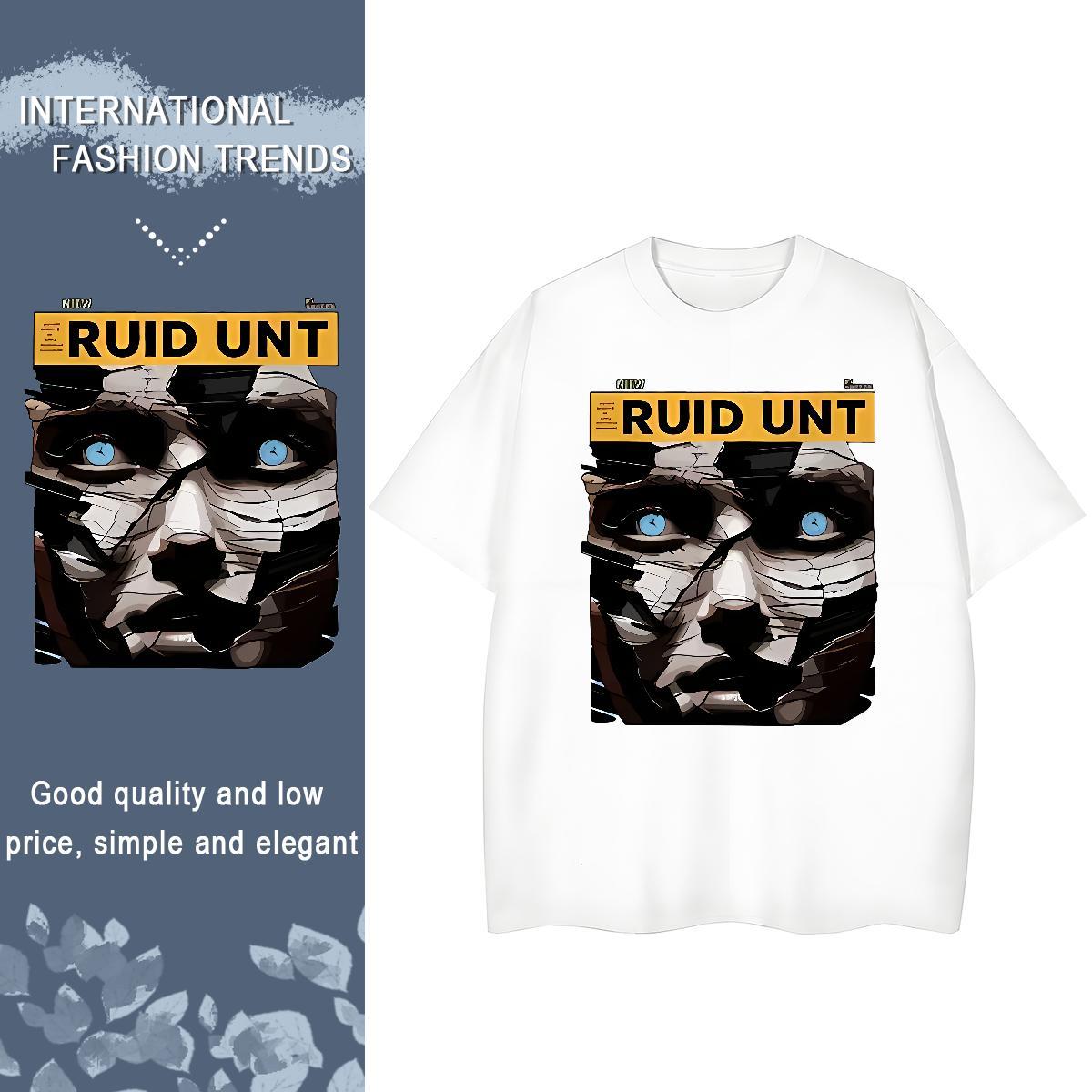 Wholesale Women Tees 230g 100% Cotton letter Spring Summer T shirt Breathable Crew Neck Anime Oversized Clothes