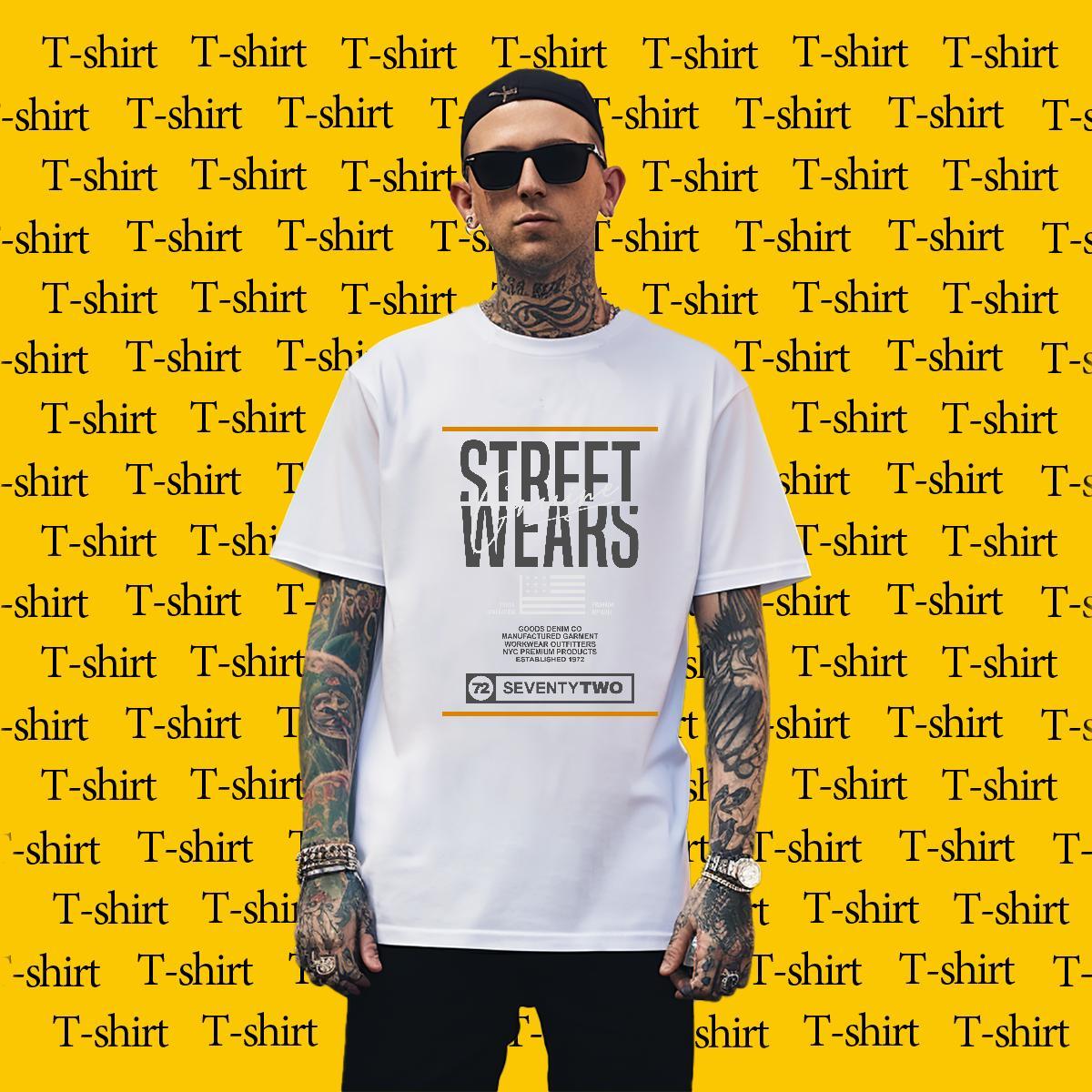Unisex Tshirts Street Casual 230g Pure Cotton Custom Big Size O Neck Short Sleeves letter T-Shirts 2024 Designer Clothes