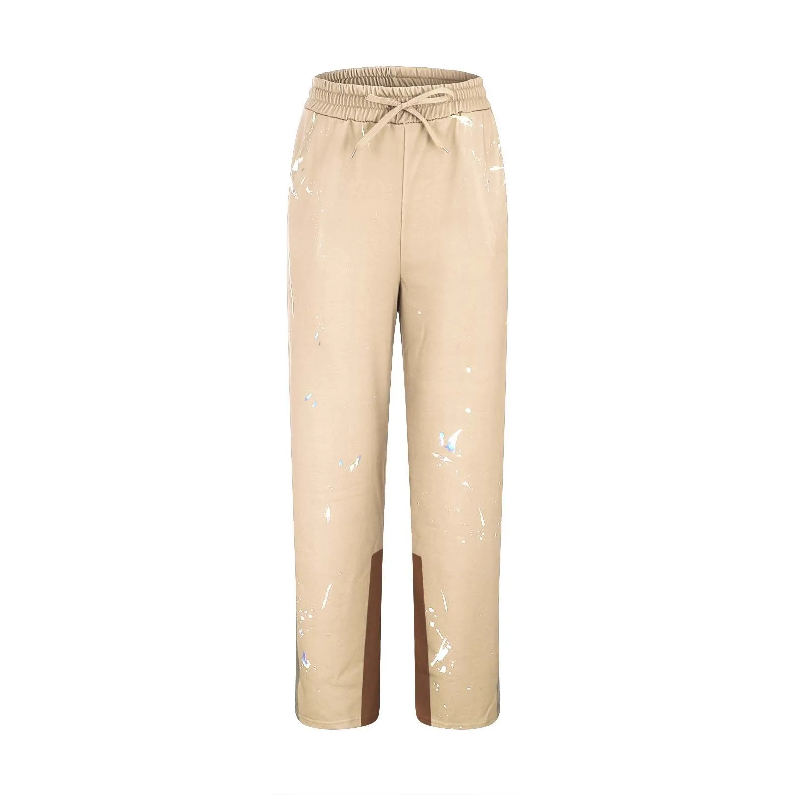Splatted Ink Elastic Loose And Slightly Flared Fashionable And Stylish Trendy Casual Pants For MenS Wide Legged Cotton Pants 240822