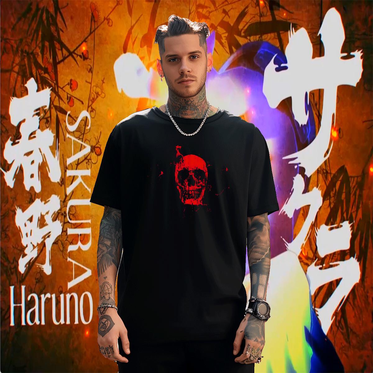 Fashion Designer Spring Summer Men Clothes T-Shirt skull O Neck Short Sleeves 230g 100% Cotton T Shirt For Man Classic Cartoon Printing L-4XL Tees Shi