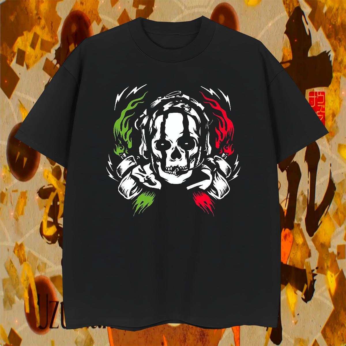New Designer scary Men Tshirts 100% Cotton 230g T-Shirts for Men Black Oversized Street Casual Breathable Soft Loose Fit Tees Shirts