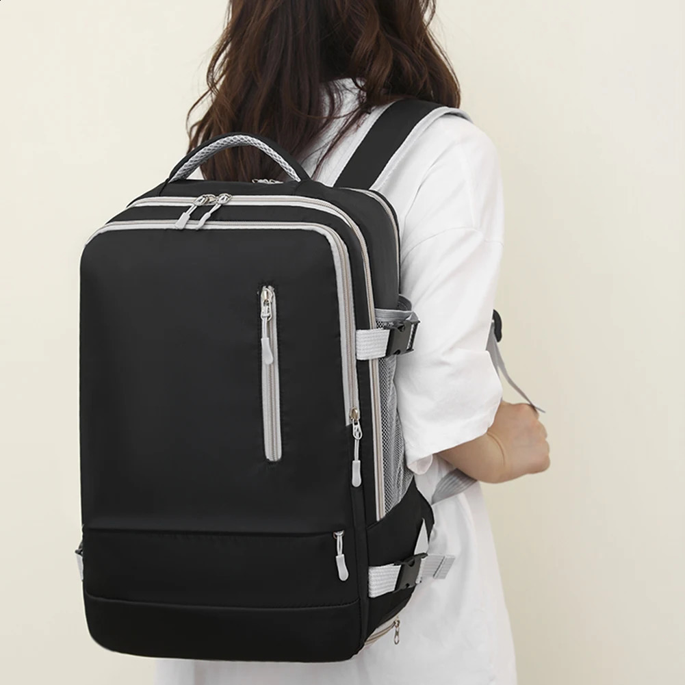 Foldable luggage bag with wheels lightweight large capacity Oxford cloth dry wet separation outdoor weekend bag 240821