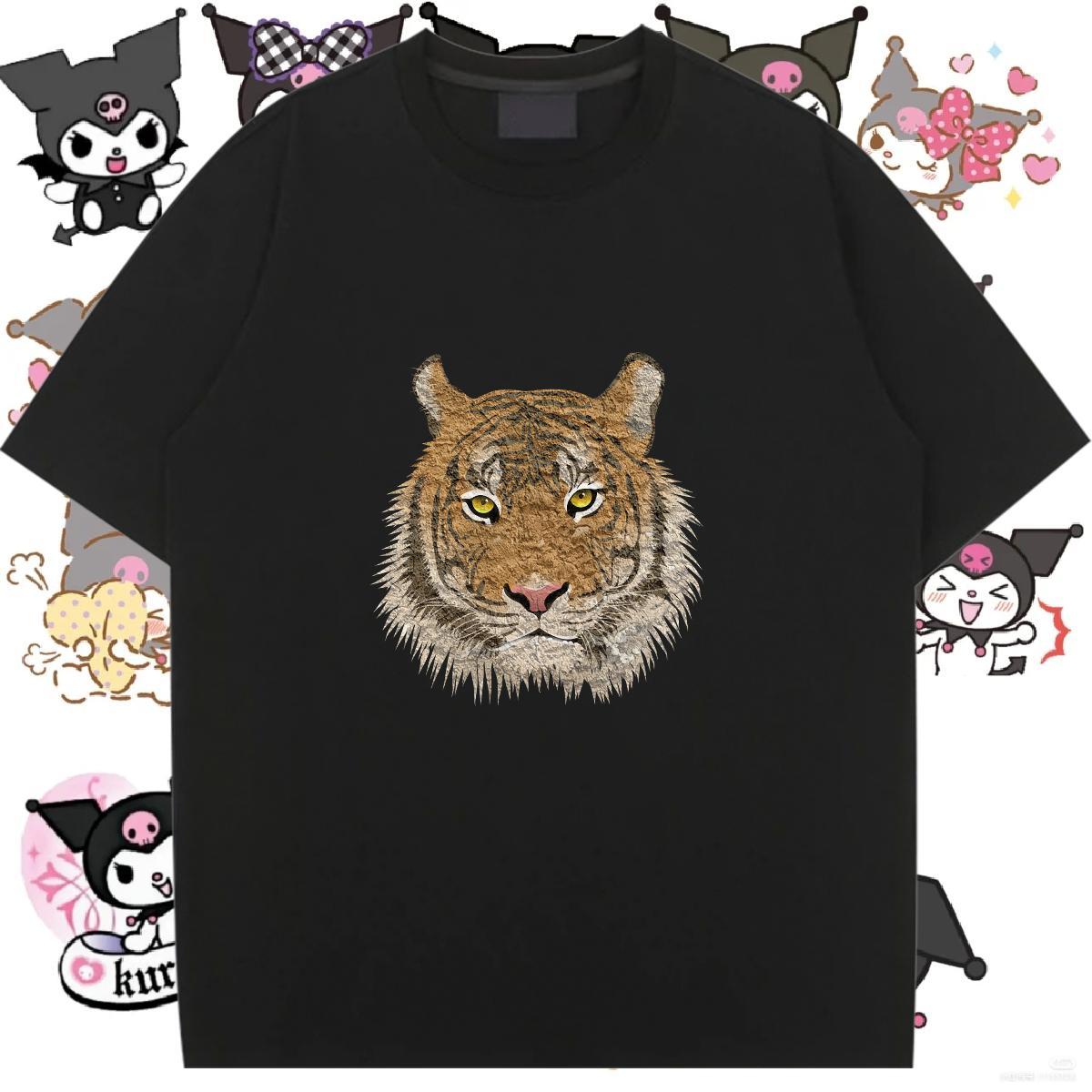 New Arrival T Shirts Women Round Neck Short Sleeve 230g Pure Cotton Womens Tshirts Plus Size Custom tiger Home Outdoor Unisex Clothings