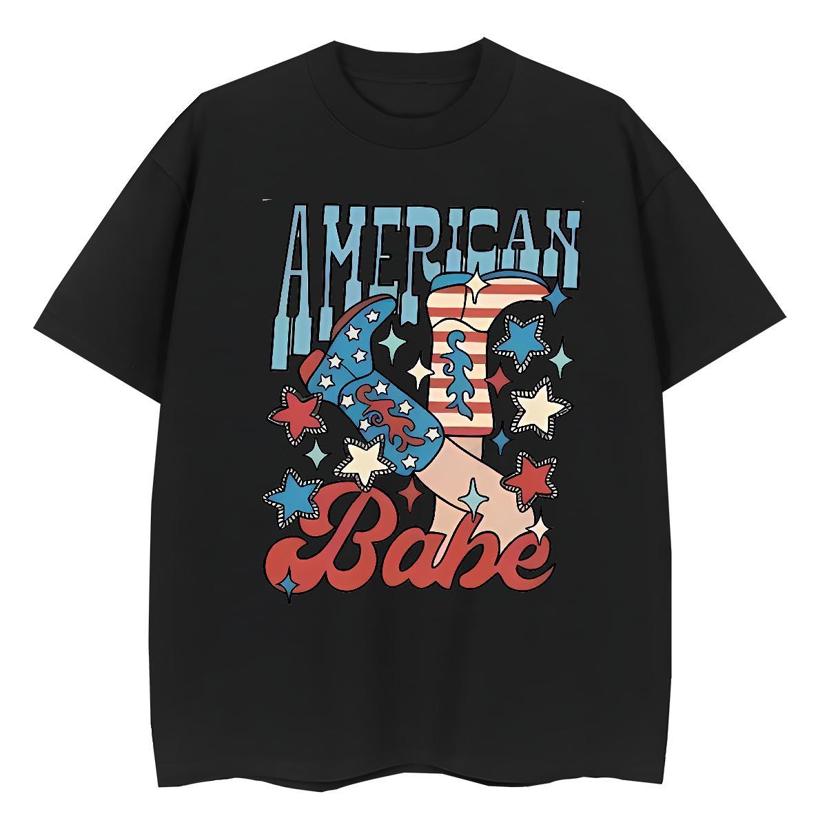 Popular Lady T shirt 230g Cotton USA Hip Hop Street T Shirt For Woman Short sleeve Soft DIY Printed Top Shirts