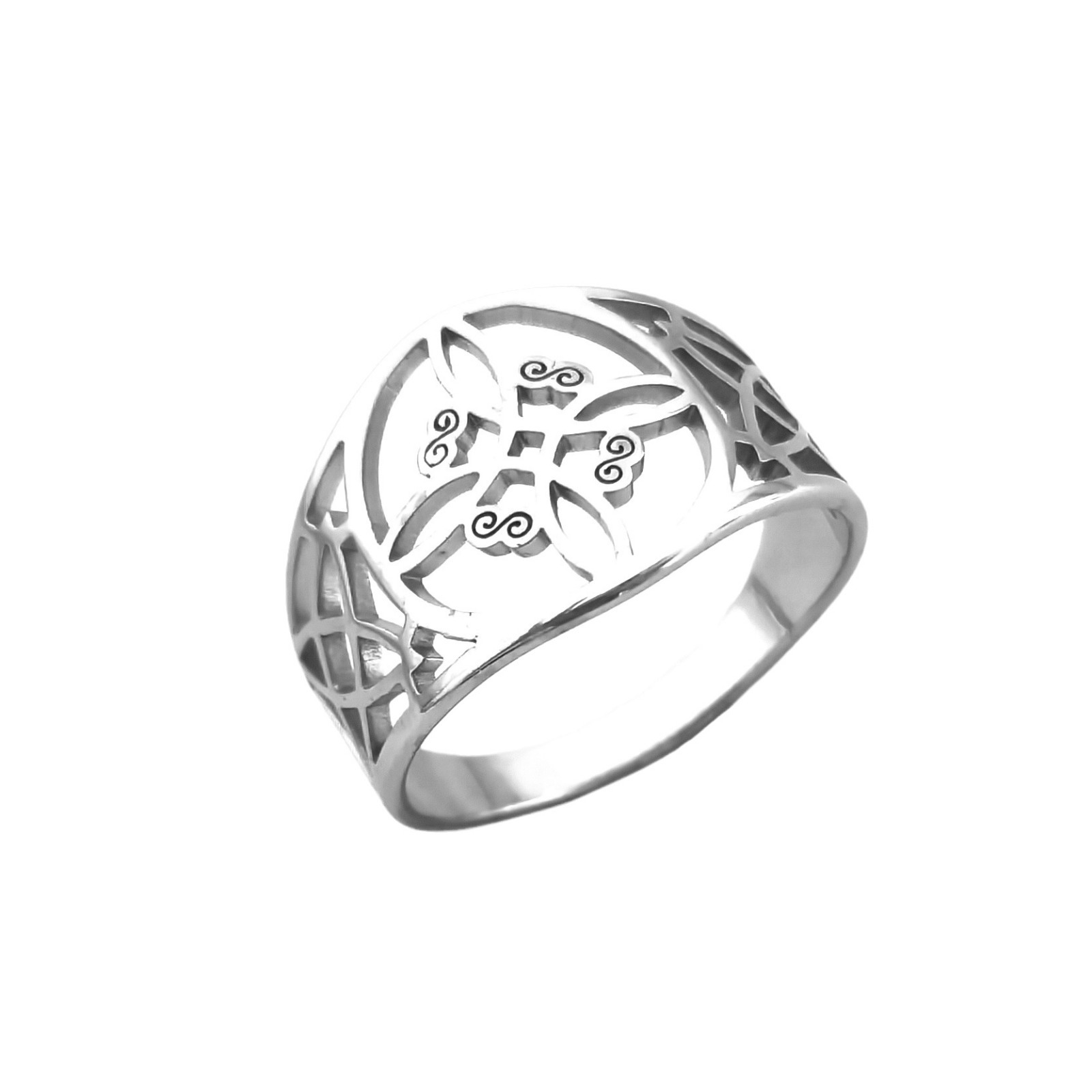 Fashion niche four S witch knot closed stainless steel non fading men's ring to give to boyfriend
