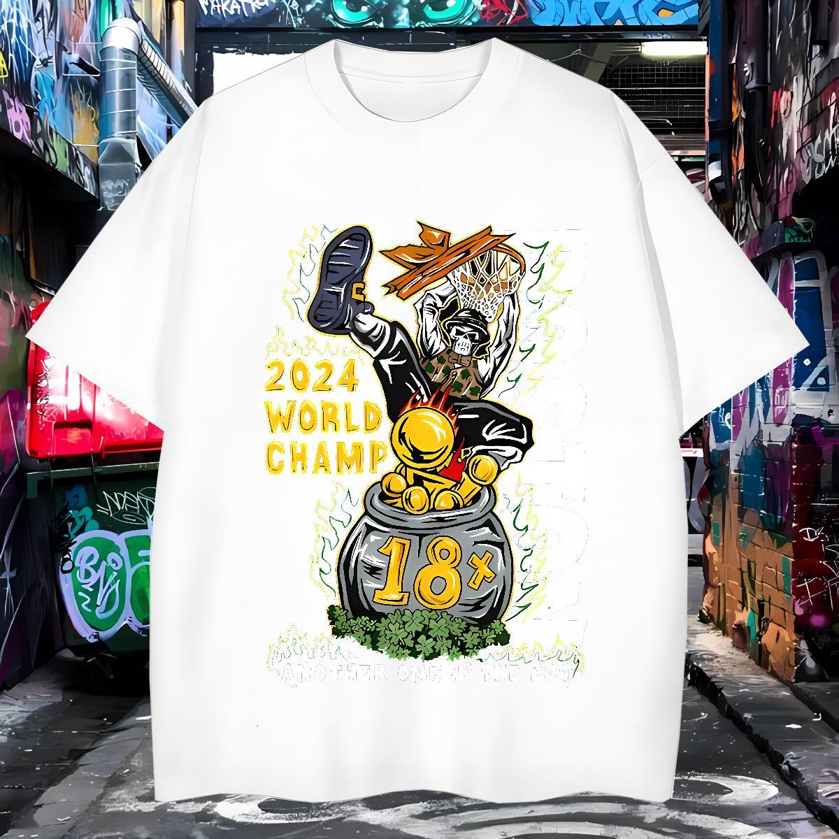 Wholesale skull Man T Shirts Spring Summer Men Tshirts 230g Cotton Classic Short Sleeve Soft Custom Print Oversized Clothings