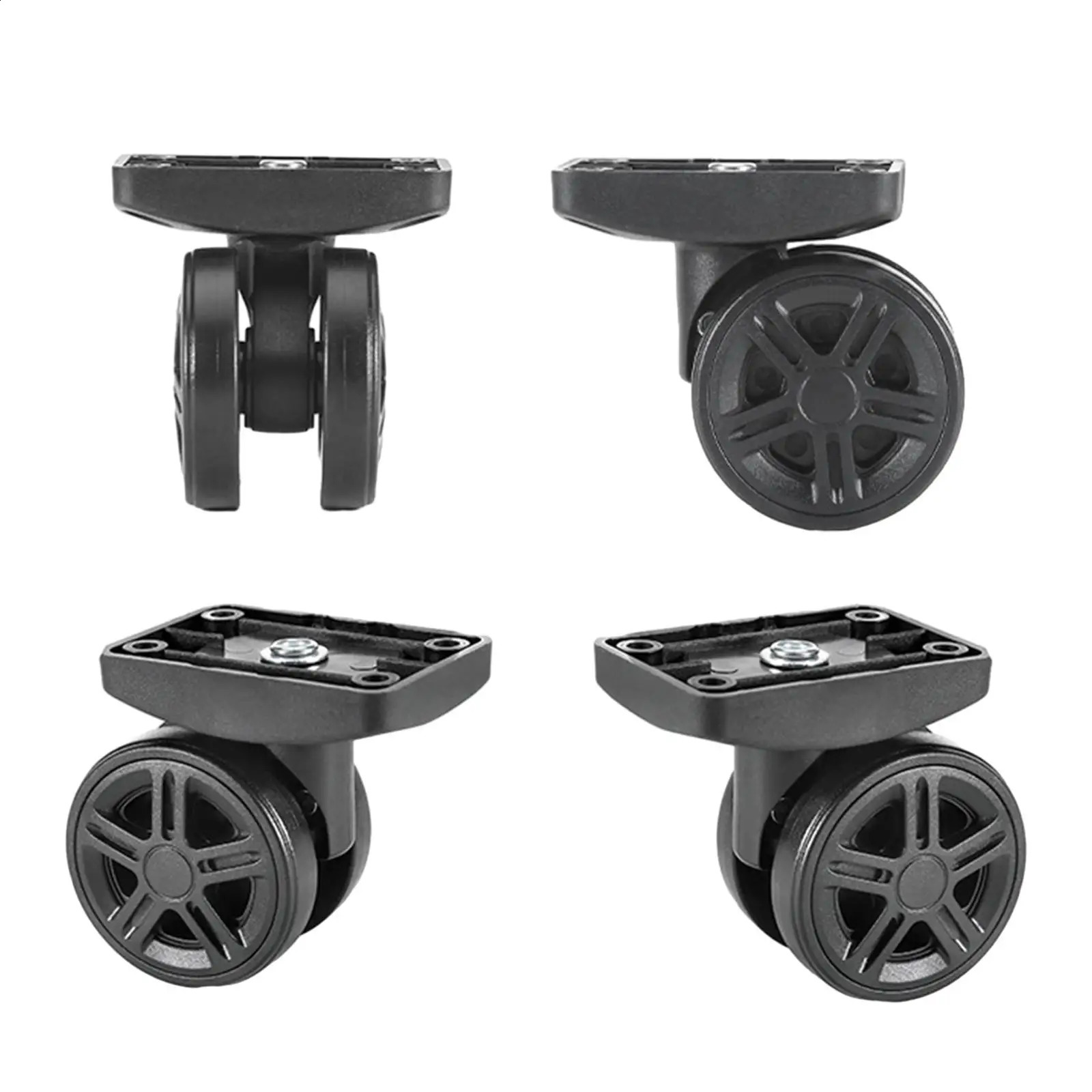 4Pcs Luggage Wheels Replacement Repair Parts Accessories Flexible Black Travel Case Caster Swivel Wheels Travel Bag Wheels 240821