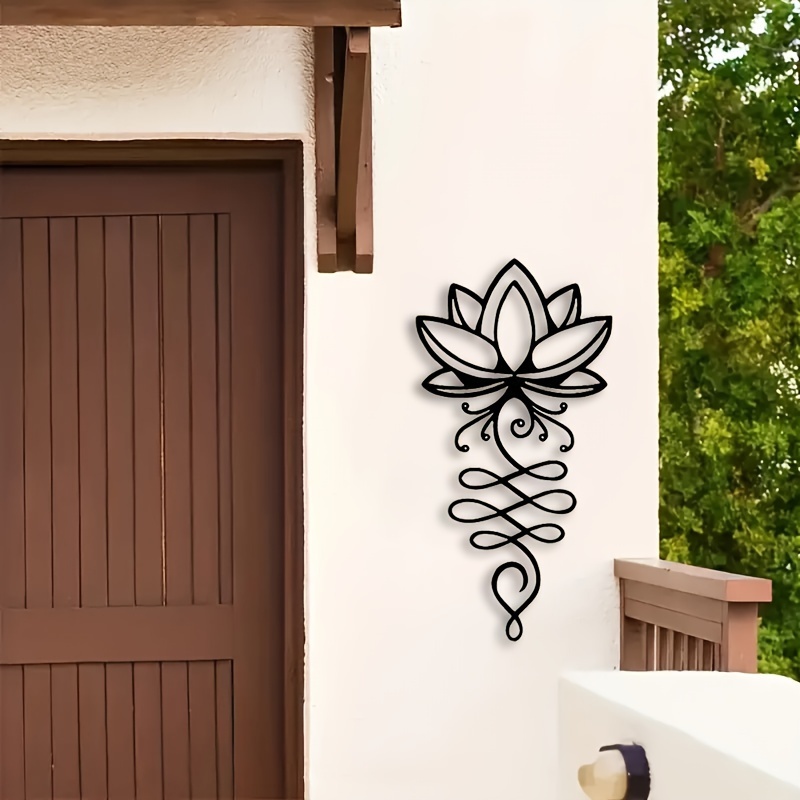 Home Decor Lotus Metal Wall Art Spiritual Metal Wall Decor Buddhist Symbols Wall