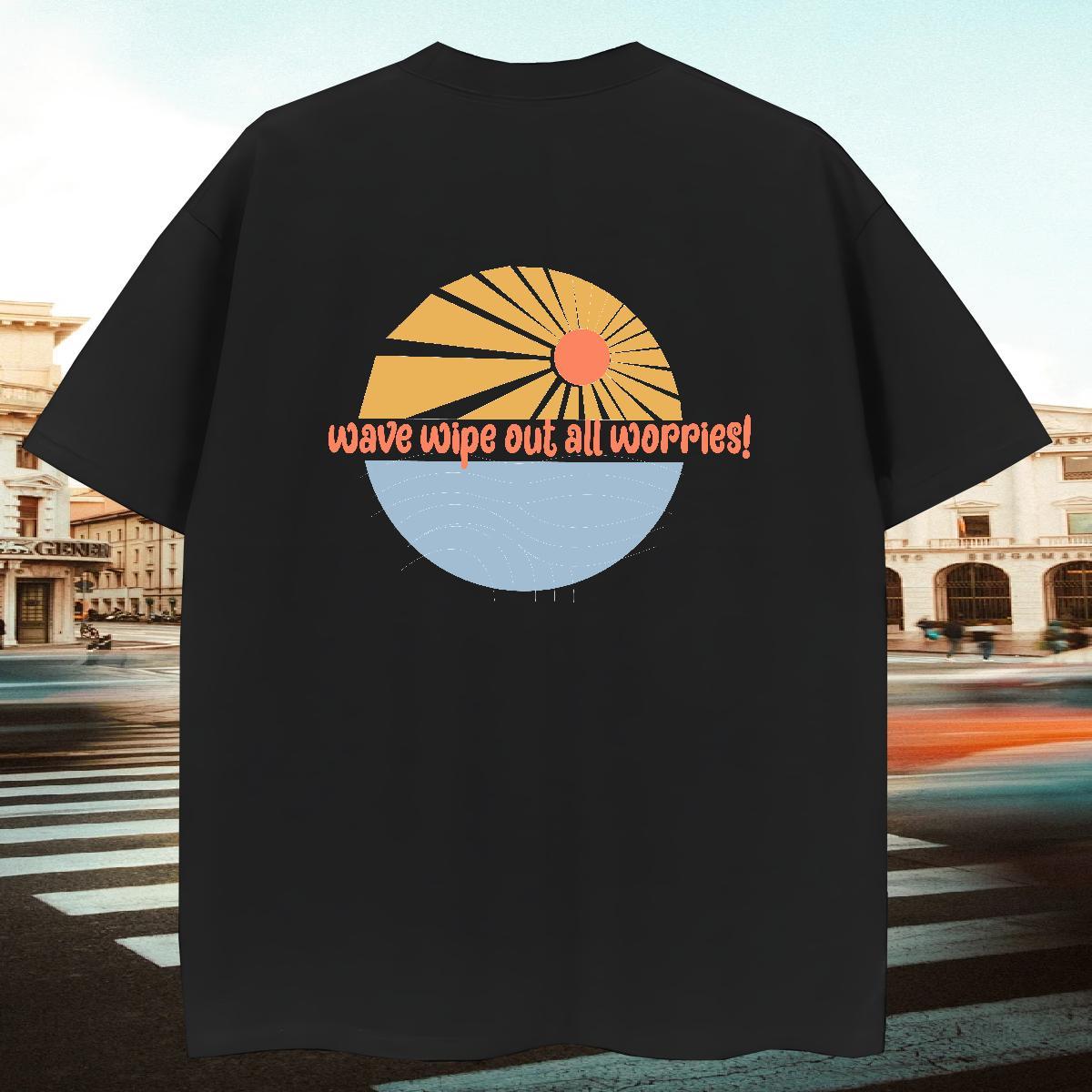 Unisex Men Tees Anime Printing Street 230g Cotton Custom Cartoon Round Neck Short Sleeve skateboarding T shirt 2024 New Tops Shirt