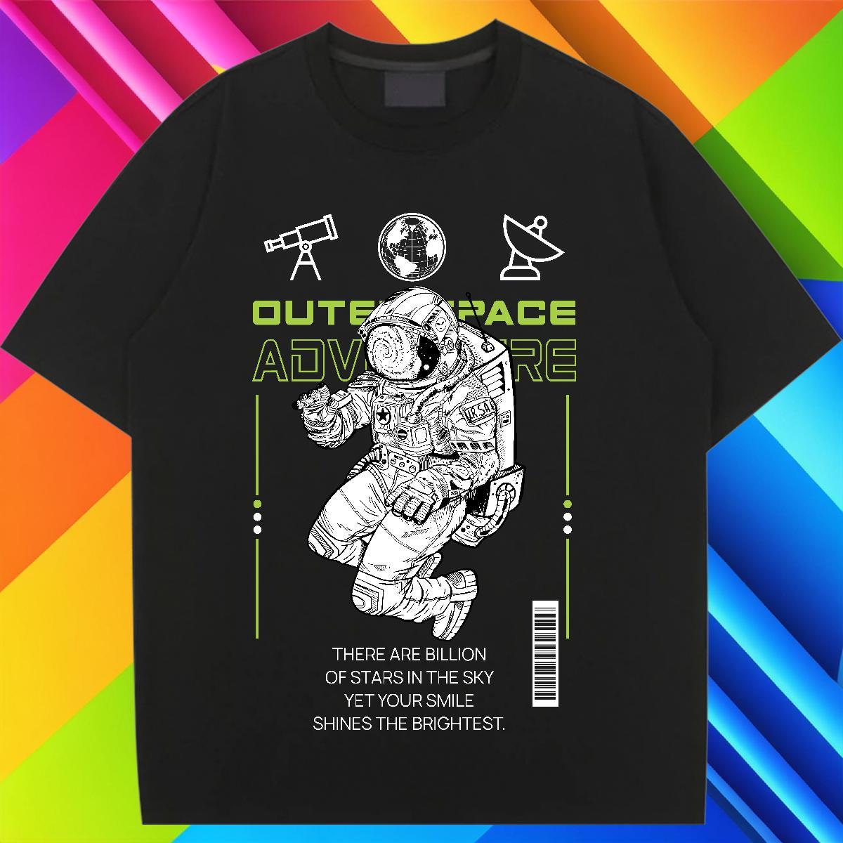 Designer Nice Lady T shirt 230g Pure Cotton planet Casual Sport Women T Shirts Breathable Crew Neck Anime Oversized Clothings