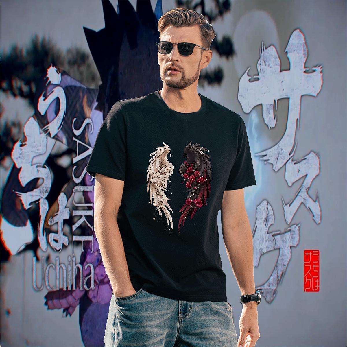 Fashion New Casual Beach Men Clothes T-Shirt wing Breathable Short Sleeve 230g Cotton Man T Shirts Unisex Customized Print Tshirts
