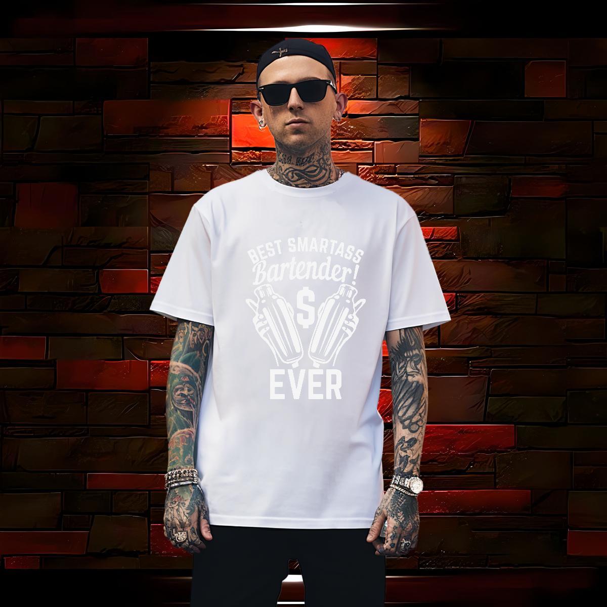 Loose cheer T-Shirts for Men Street Wear Tshirts 230g Cotton Fashion New Breathable Short Sleeve Asian Size Polos