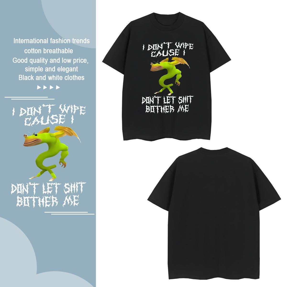 Popular T-Shirts frog Breathable Short Sleeve Daily Outfit Custom Printed 230g Pure Cotton Men Tees DIY Wear