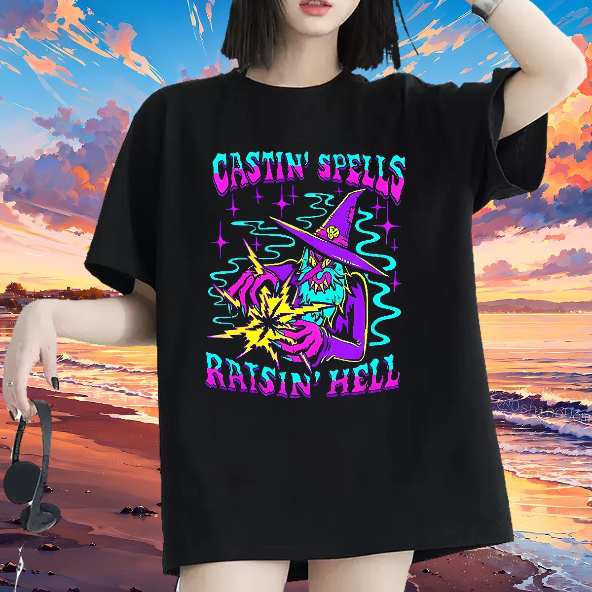 2024 Designer Womens T Shirts 100% Cotton 230g Breathable Casual Daily Wear witch Unisex Tshirts 5A Oversized Clothes