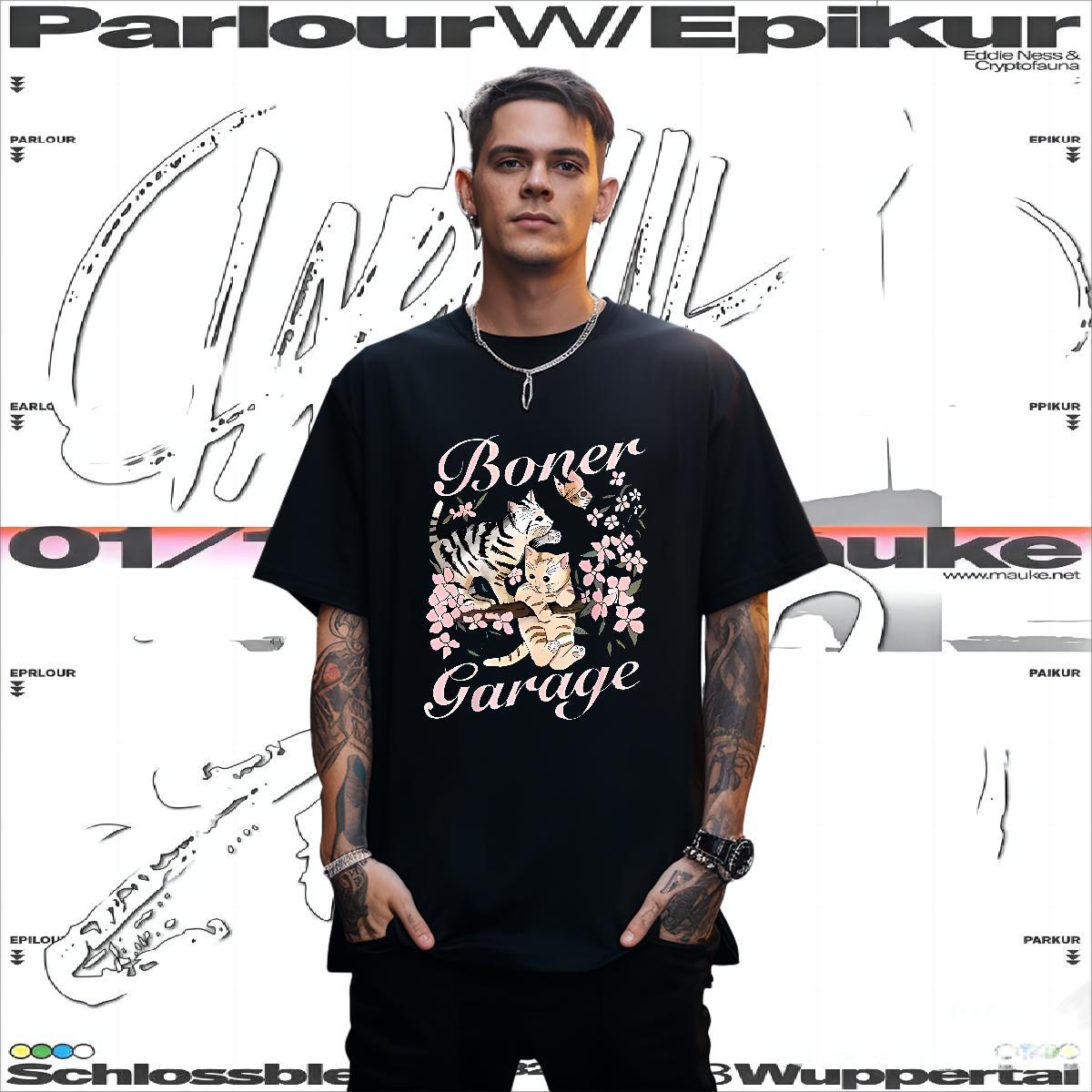TOP Quality T shirt cat Crew Neck Breathable Anime Printing Street Cartoon Print 230g Cotton Mens Tshirts New Arrival Tees