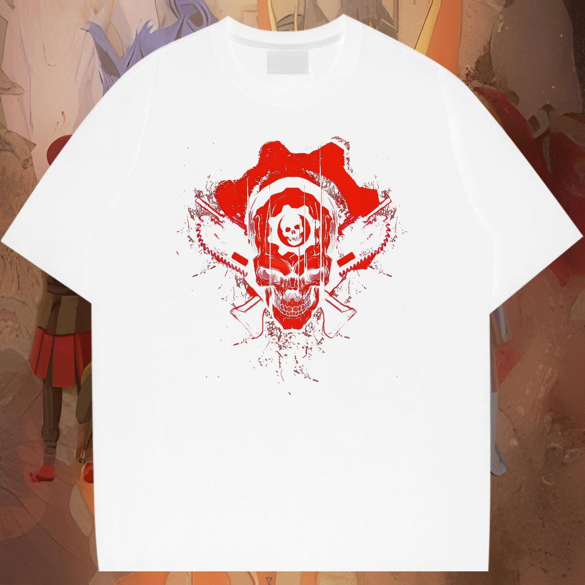 Factory Direct Daily Outfit Tshirts scary Crew Neck 230g Cotton Mens T Shirts Popular DIY Printed Wear