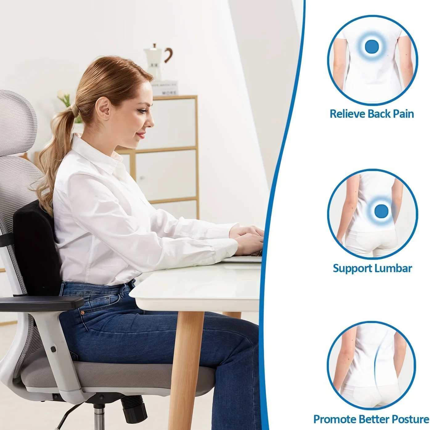 Lumbar Support Pillow For Office Chair And Car Seat Perfectly Balanced Memory Foam Lumbar Pillow Multi-purpose Back Cushion ForXJ240821