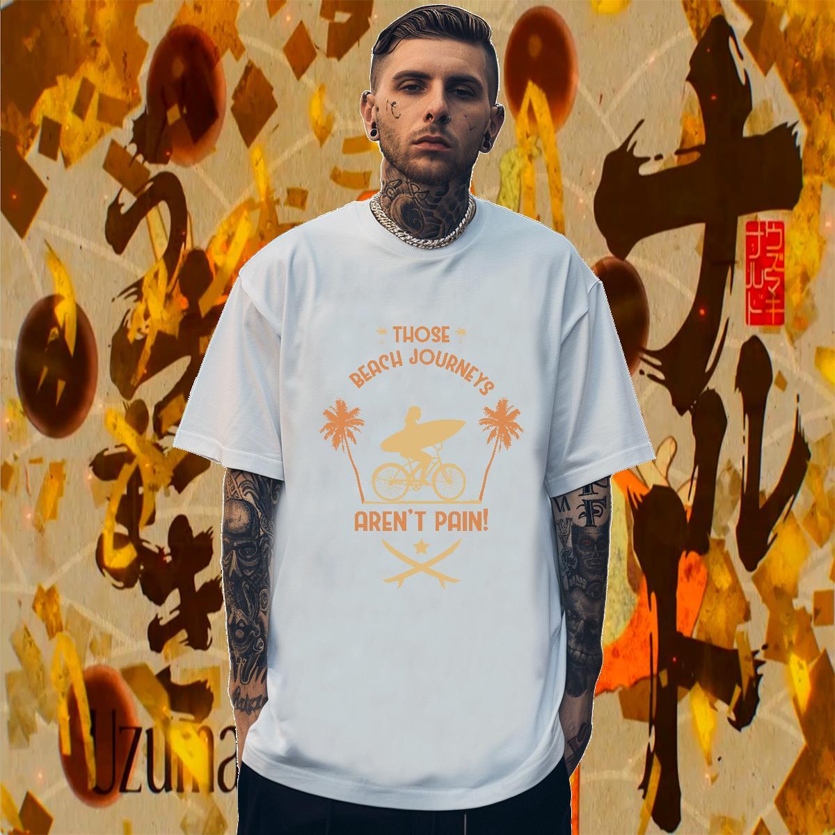 Classic Men Tees Street Casual 230g Cotton DIY Printed Crew Neck beach Mens T Shirts Fashion Design Wear
