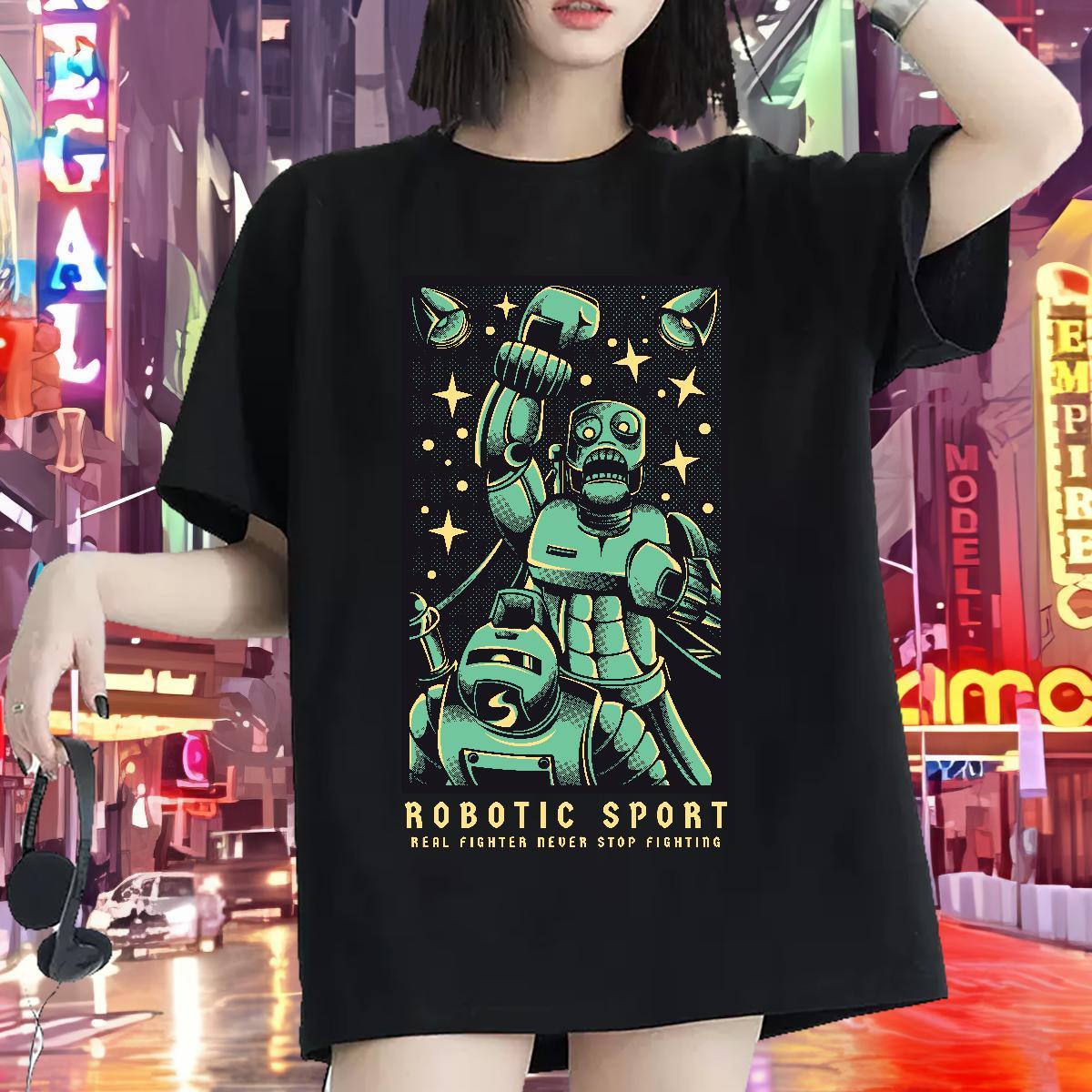 Classic T shirt Breathable Short Sleeve 100% Cotton 230g Womens Tshirts Cartoon Floral Printing ET Daily Outfit High quality Tee Shirt