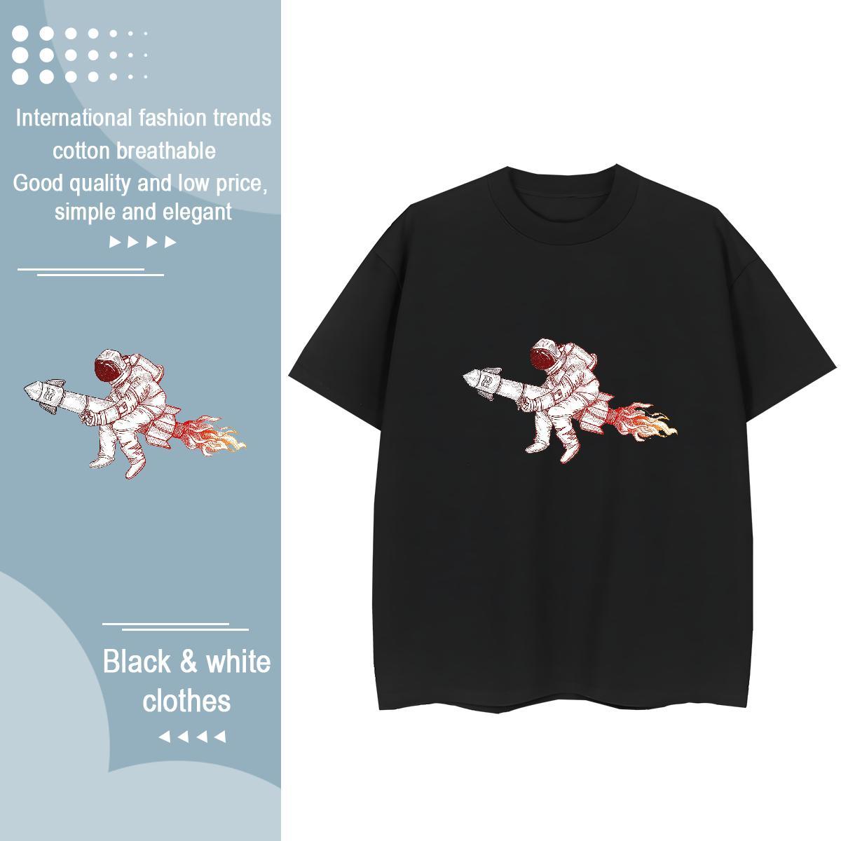 Free Shipping Woman Tshirt 100% Cotton 230g universe Street Wear T Shirts Women O Neck Short Sleeves Custom Print Oversized Clothes Shirt