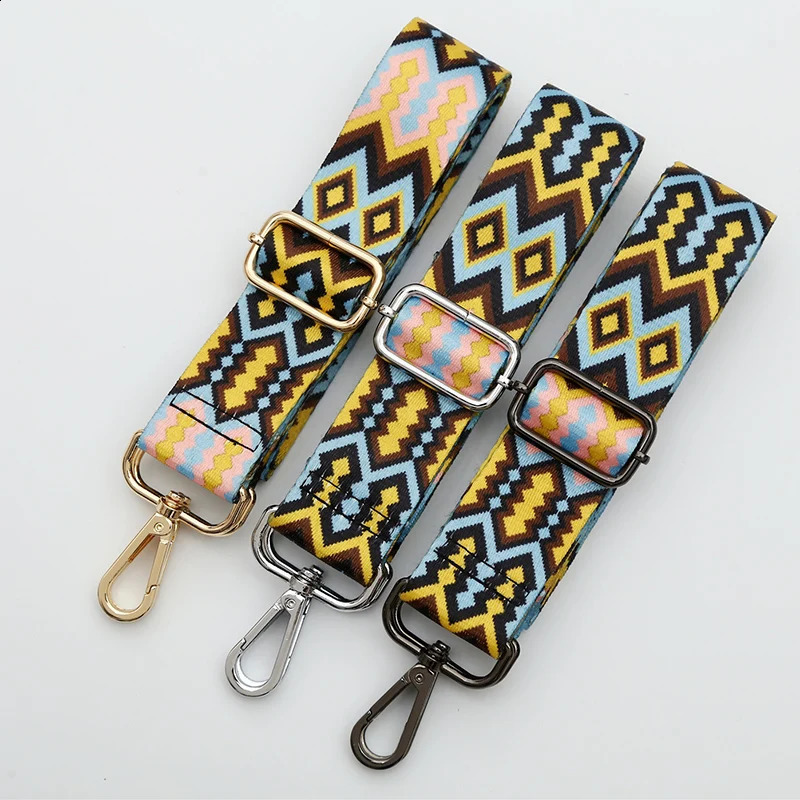 Womens handbag strap detachable DIY shoulder strap rainbow handbag accessory cross body messenger nylon bag strap 240821