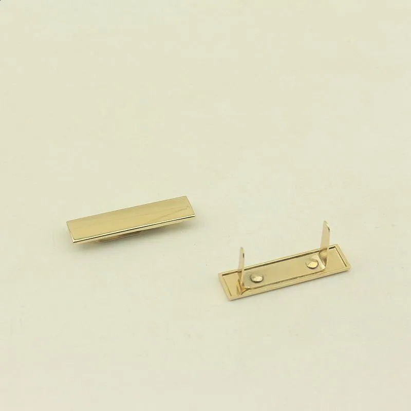 30pcs 10x38mm metal bag blank label custom decorative label buckle used for shoes wallets handbags DIY hardware sewing accessories 240821