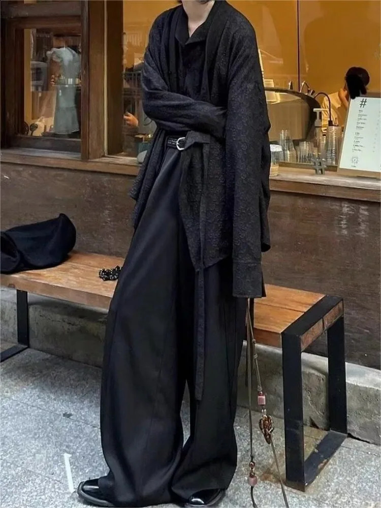 HOUZHOU Vintage Japanese Style Woman Oversize Suit Pants Patchwork Harajuku Y2k Baggy Gothic Korean Fashion Streetwear Trousers 240821