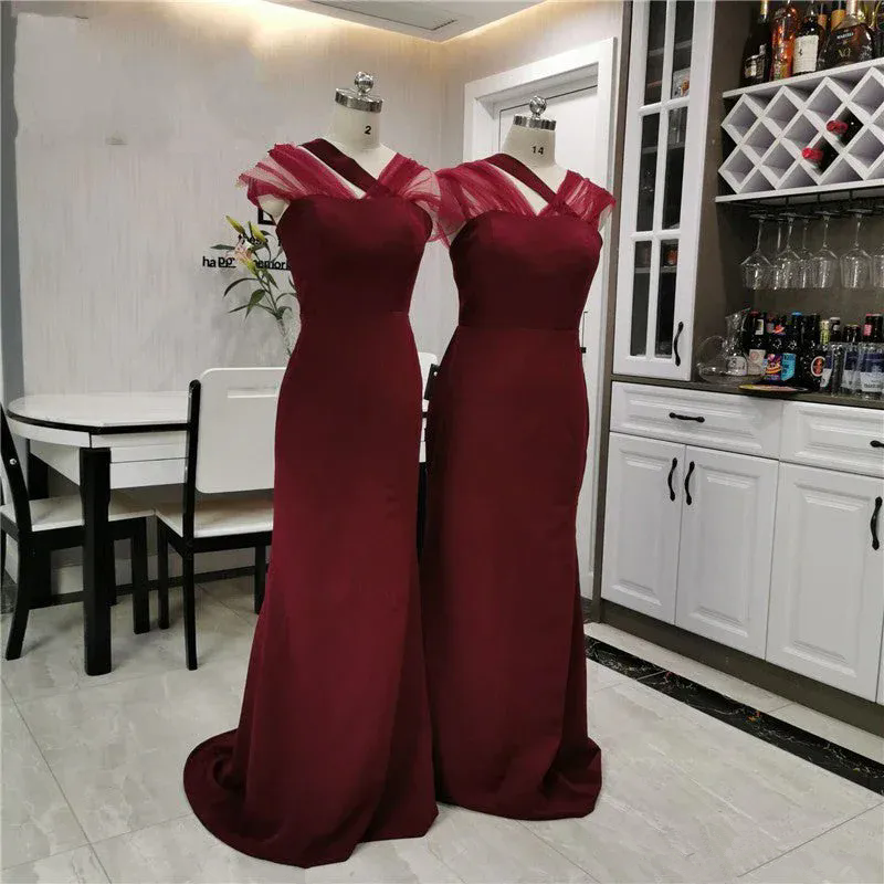 White Mermaid Bridesmaid Dresses Special Evening Gowns Wedding Guest Dress Sleeveless Maid of Honor Gown Custom Made