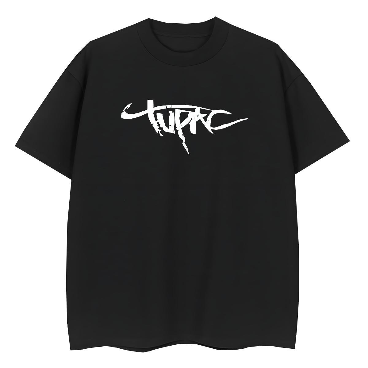 Loose fit Women Tees 230g Cotton letter Street T shirt O-Neck Short Sleeve Custom Print Plus Size Clothes