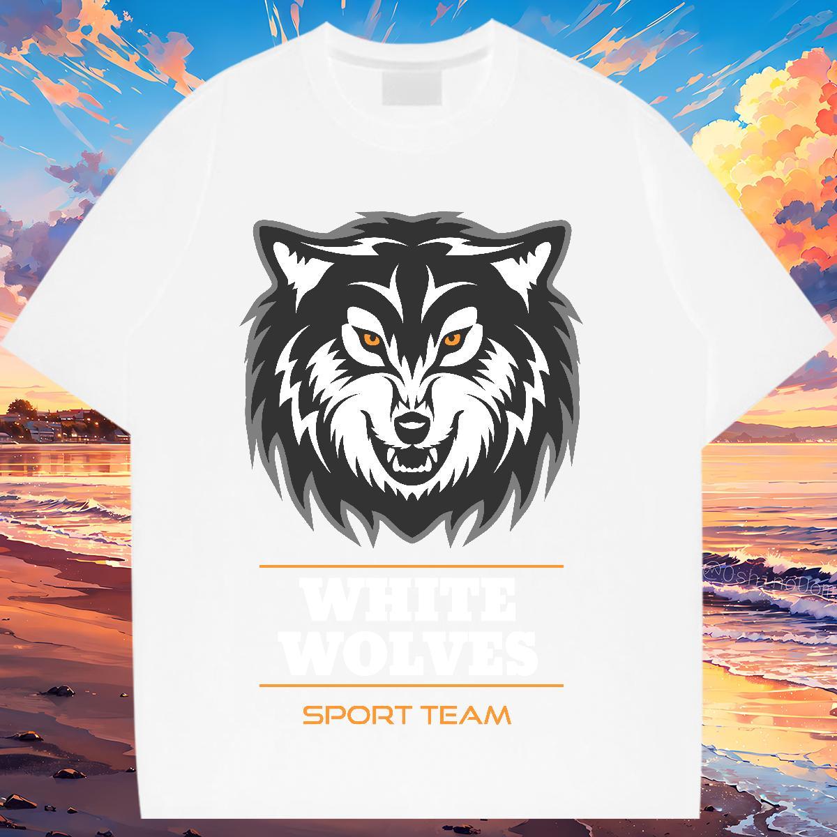 New Woman T Shirts Breathable 230g Cotton Lady T shirt Custom Printing wolf Sports Casual Unisex Tops Tees