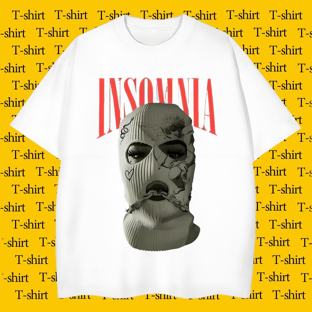 2024 New Beach Mens Tshirts Masked man Breathable Short Sleeve 230g Pure Cotton Men T Shirts Brand Anime Polos