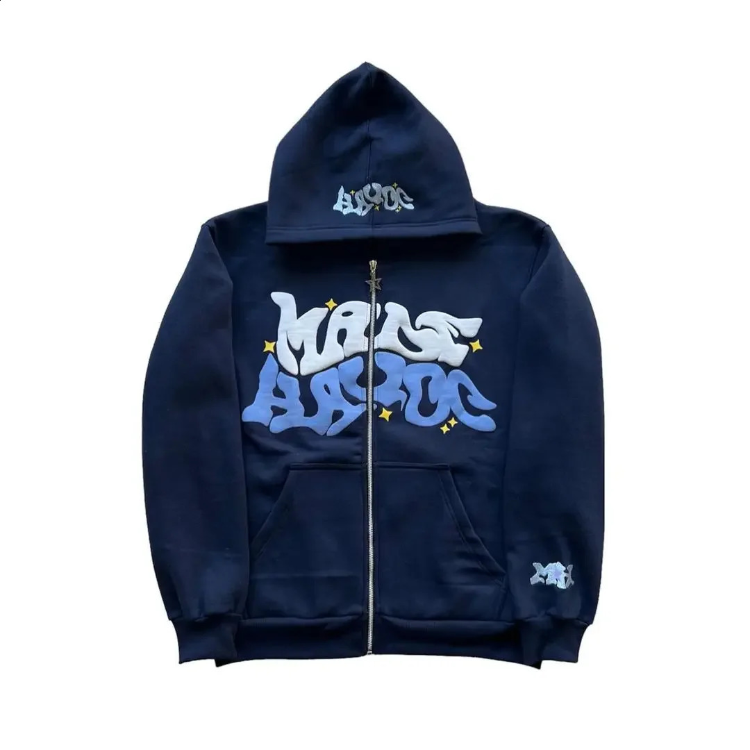 European and American Vintage Harajuku Tiger Full Print Hoodie 2024 Summer Street Loose Hip Hop Plus Size Y2K Zip Up Hoodie 240821