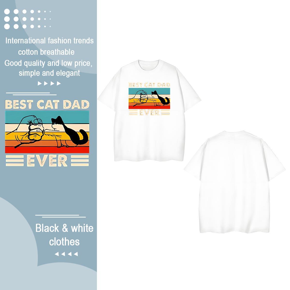 TOP Quality T-Shirts for Women O Neck Short Sleeves 100% Cotton 230g Tshirt for Man Woman DIY Anime cat Summer Casual Designer Nice Tops Shirt