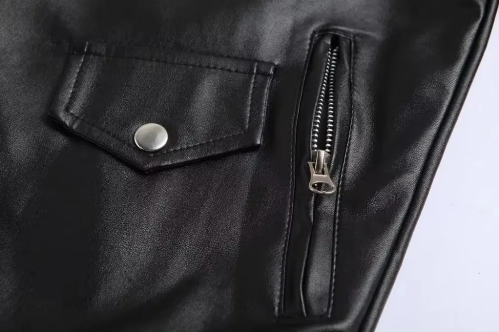 Mens Slim Fit Stand Collar Leather Jacket Anti-Wind Motorcycle Lapel Diagonal Zipper PU Jackets Mens Leather Jacket 240822