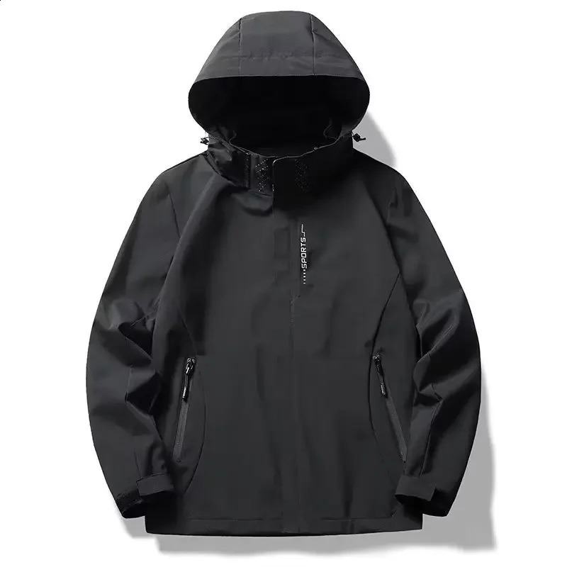 Mens 3-in-1 detachable outdoor winter hiking suit spring and autumn waterproof windproof jacket 240822