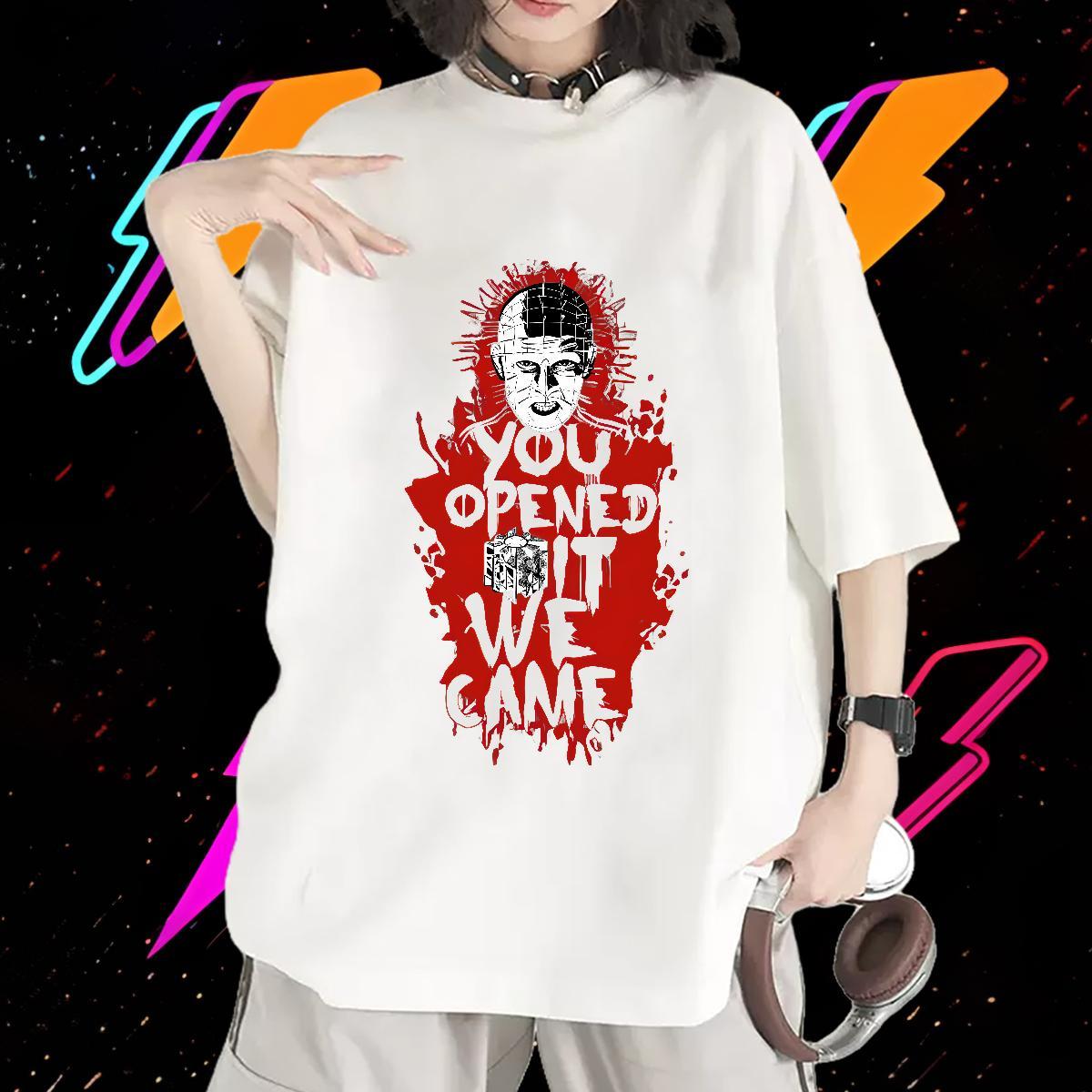 Soft Women Tees 100% Cotton 230g skull Beach T-Shirts for Women Crew Neck Cartoon Printing L-4XL Tee Shirt