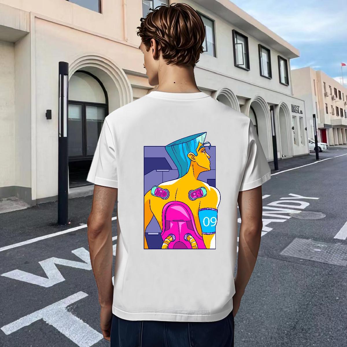 Classic Men Tees Hip Hop Street 230g Cotton Custom Print Plus Size O Neck Short Sleeves ET T Shirts Men New Arrival Top Tees