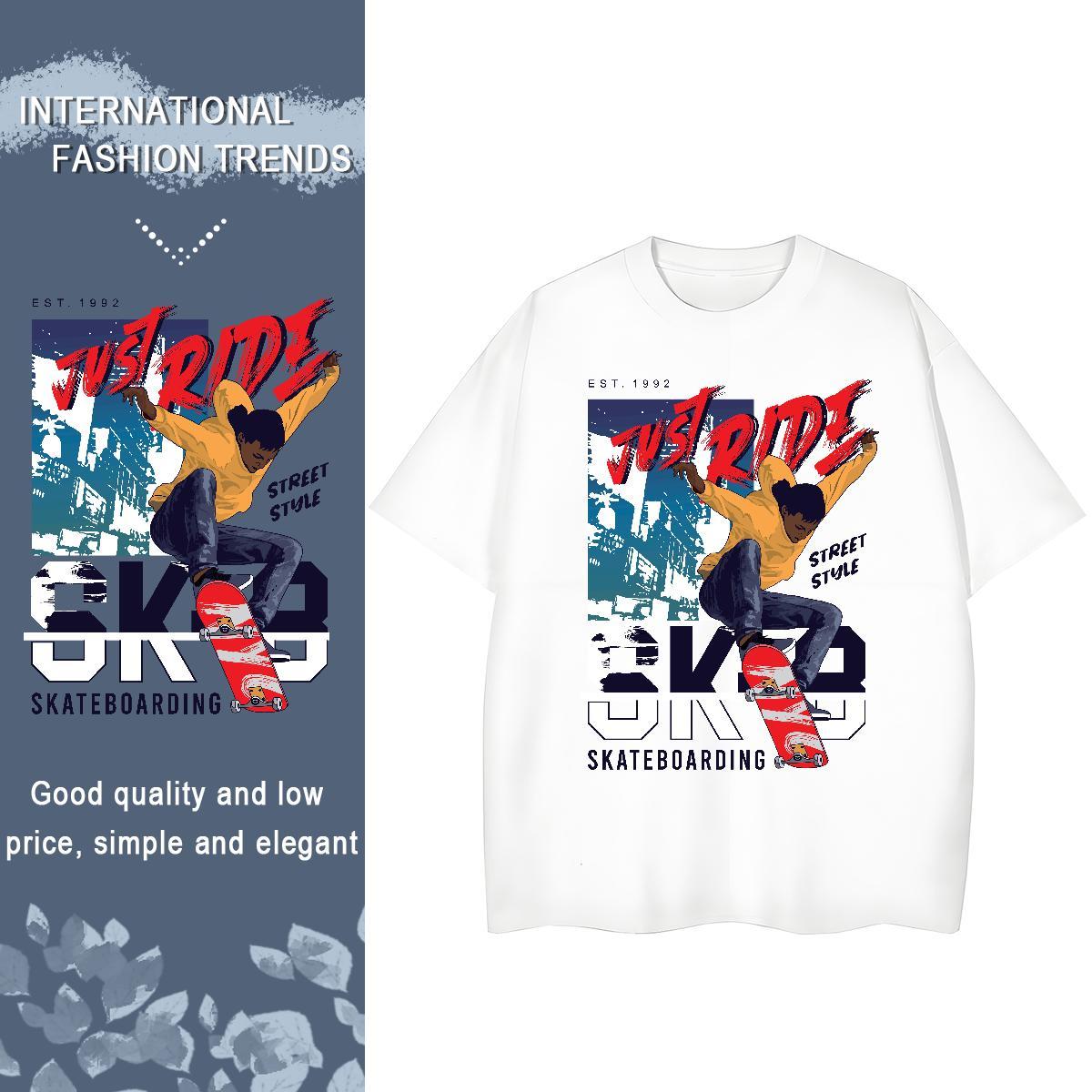 DIY T Shirt For Woman Breathable Crew Neck 230g 100% Cotton Couples T Shirts Plus Size Custom person Sports Casual 5A Clothes Shirt