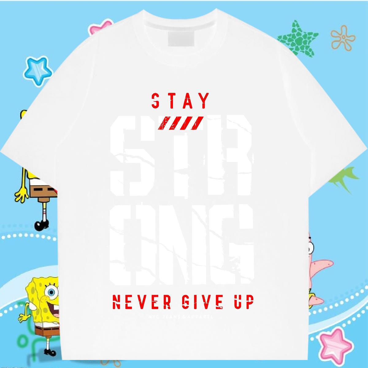 Loose fit Couples T Shirts 230g Pure Cotton letter Casual Sport T-Shirts for Women Round Neck Short Sleeve DIY Printed Top Shirts