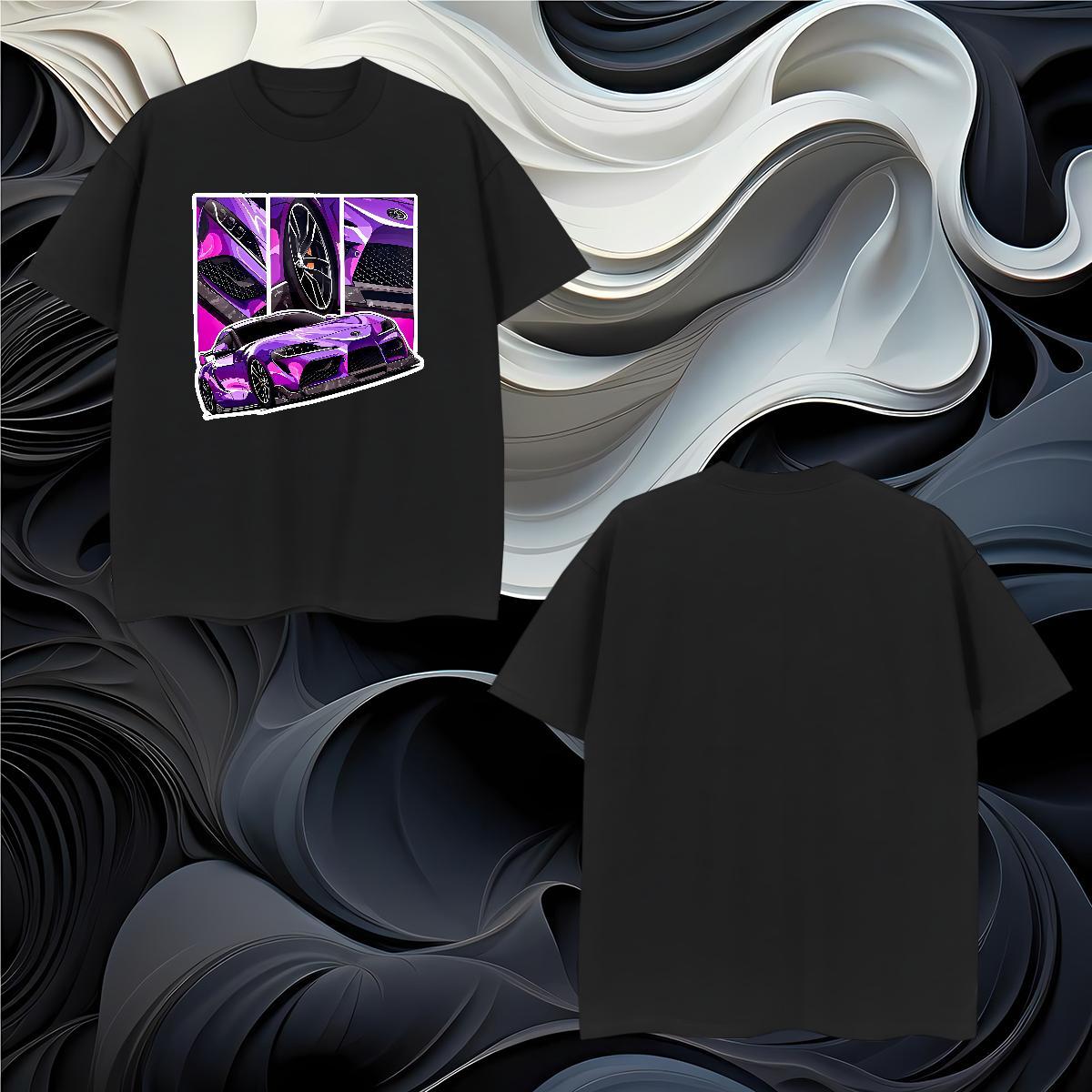 Wholesale car Man T Shirts Daily Outfit Men Clothes T-Shirt 230g Cotton DIY Customized Breathable Soft Customized Print Tops Shirt