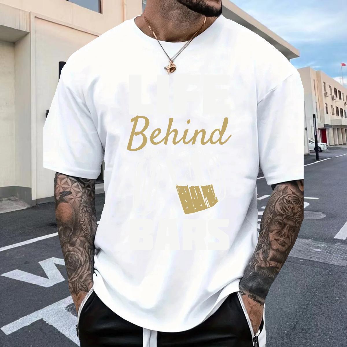 Wholesale Men Tops Tees Casual Beach 230g Pure Cotton Graphic Crew Neck letter T Shirt For Man New Polos