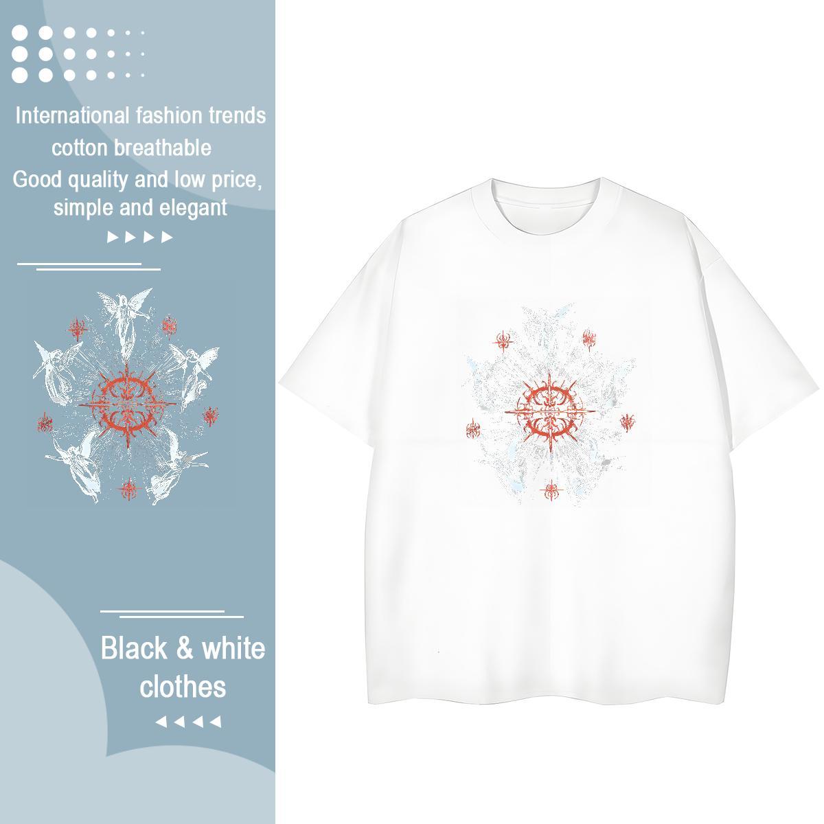 5A Women Tshirts 100% Cotton 230g icon Daily Outfit Woman T Shirts Round Neck Short Sleeve Custom Printed Tops Shirt
