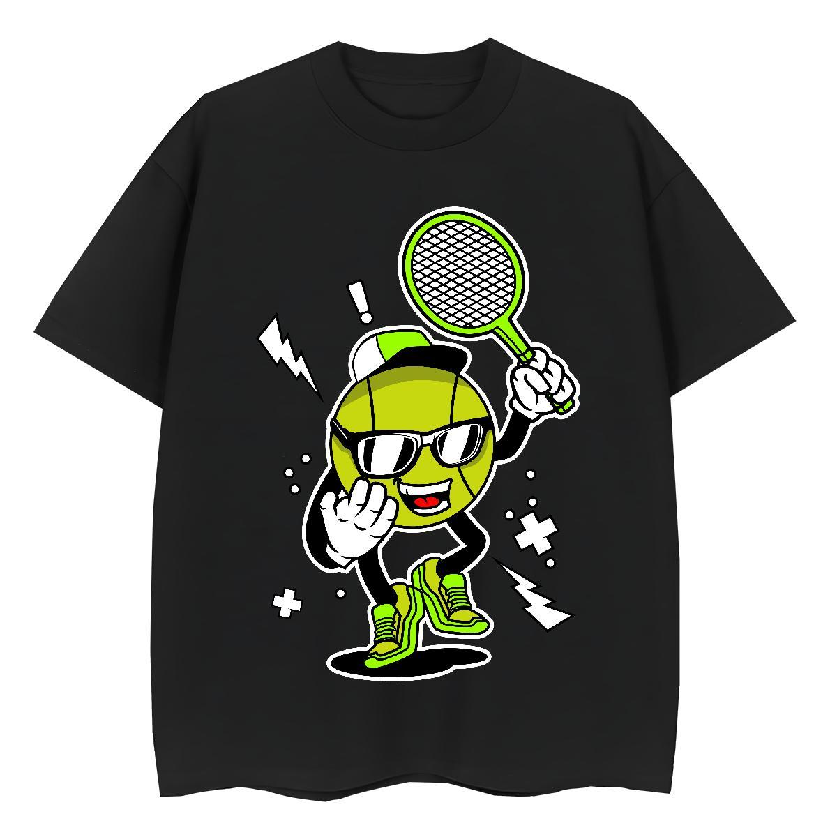 Comfortable Women Tees 100% Cotton 230g play tennis Daily Outfit T Shirts Women Crew Neck Breathable Anime Oversized Tee Shirt
